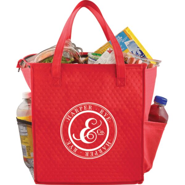 Deluxe Non-Woven Insulated Grocery Tote Thumbnail