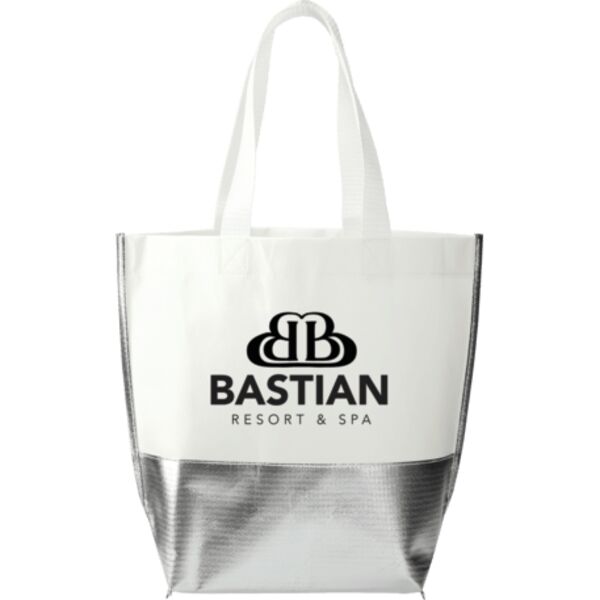 Mini Metallic Bottom Laminated Gift Tote Thumbnail